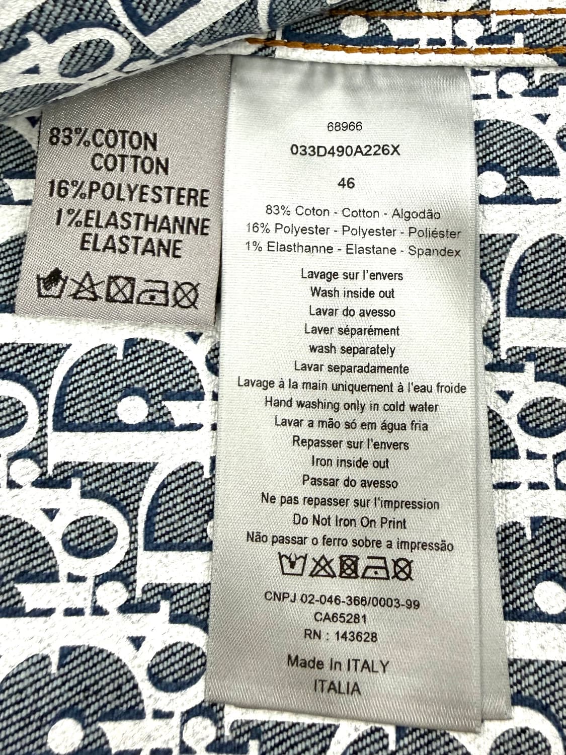 (46) 디올 오블리크 데님 셔츠 자켓  상품이미지4