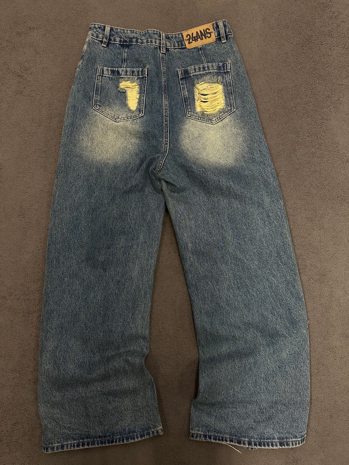 24ans 디스트로이드 찢청 와이드 팬츠 처분  상품이미지3