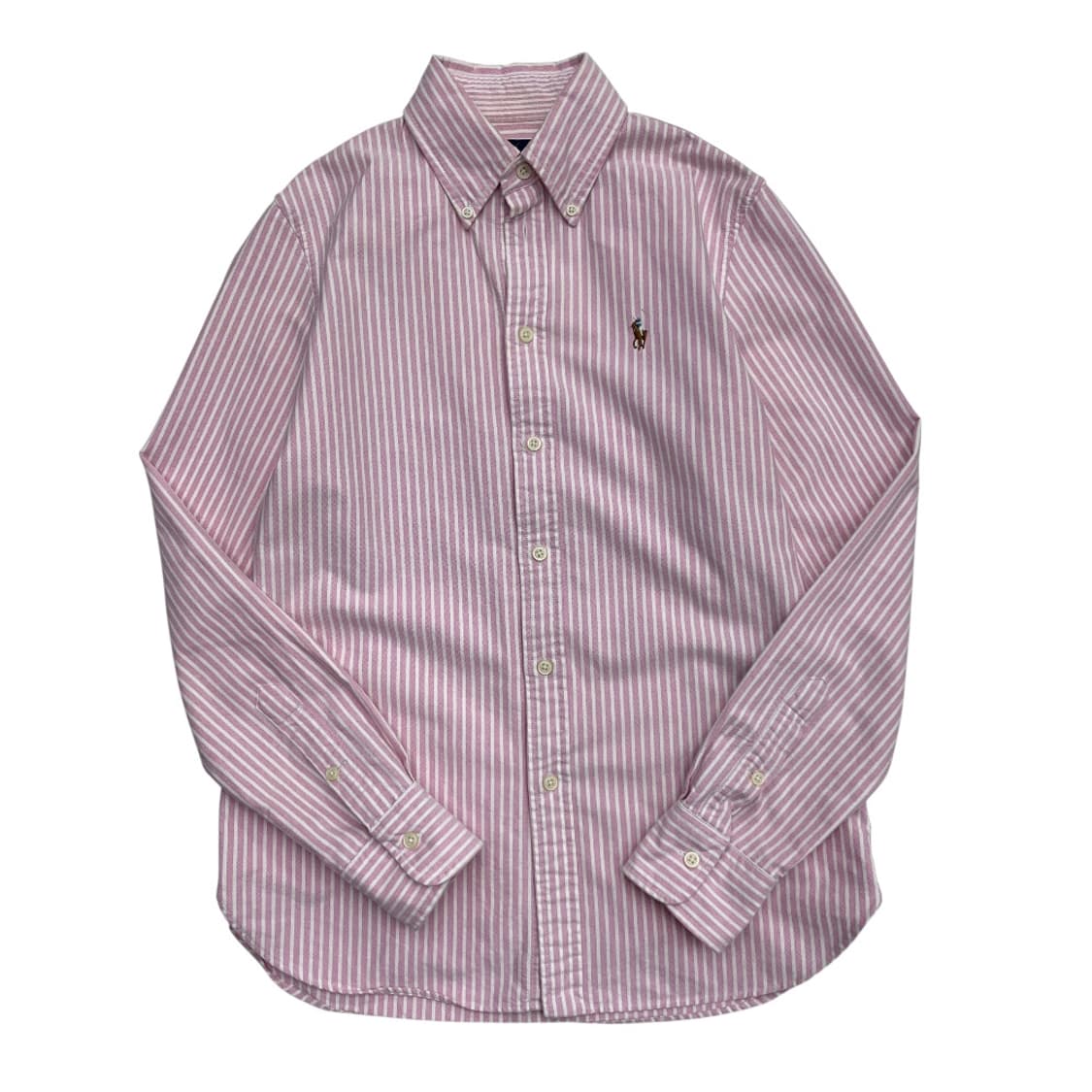 폴로 랄프로렌 옥스포드 딸기우유 스트라이프 셔츠 S 상품이미지2