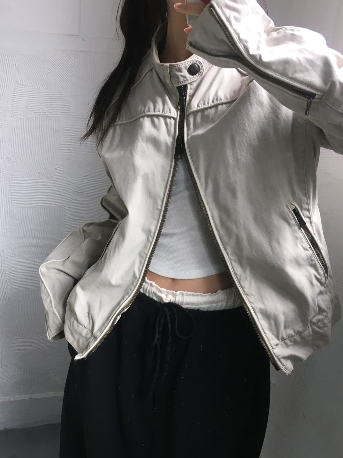 Armani Exchange 아르마니 익스체인지 파이핑 바이커 자켓  상품이미지1