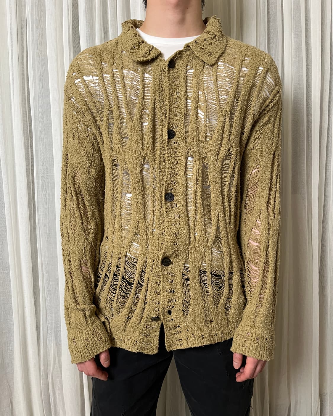 카미야 데미지 니트 가디건 kamiya 미하라야스히로 상품이미지8