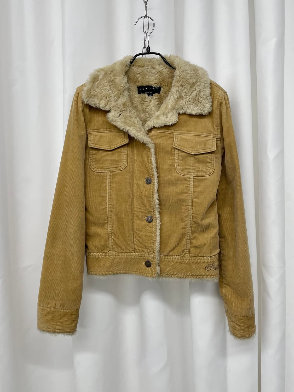 시슬리 코듀로이 양털 트러커 자켓 상품이미지6