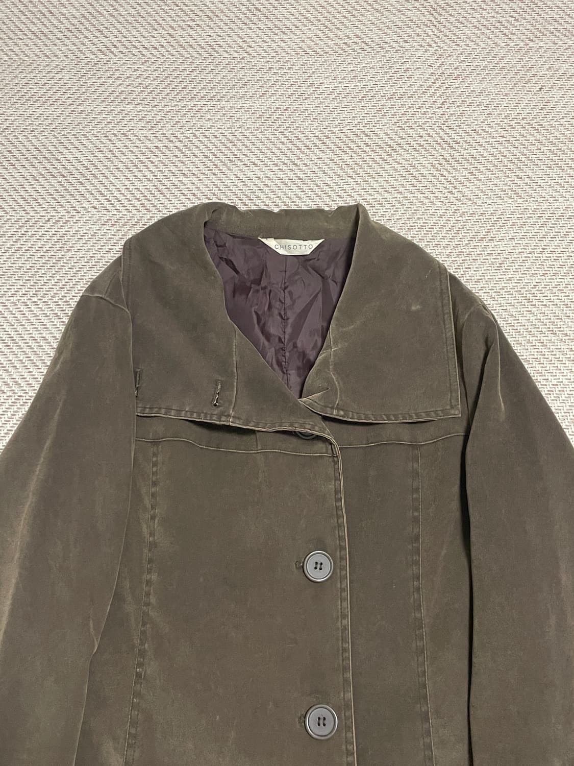 CHISOTTO 피치 워싱 코튼 더블브레스티드 자켓 J03275 상품이미지3