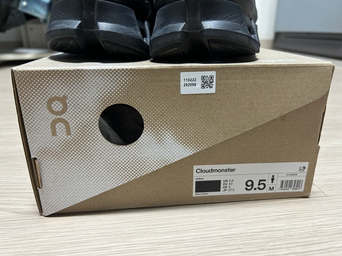 On 러닝 클라우드몬스터 올블랙 275 상품이미지3