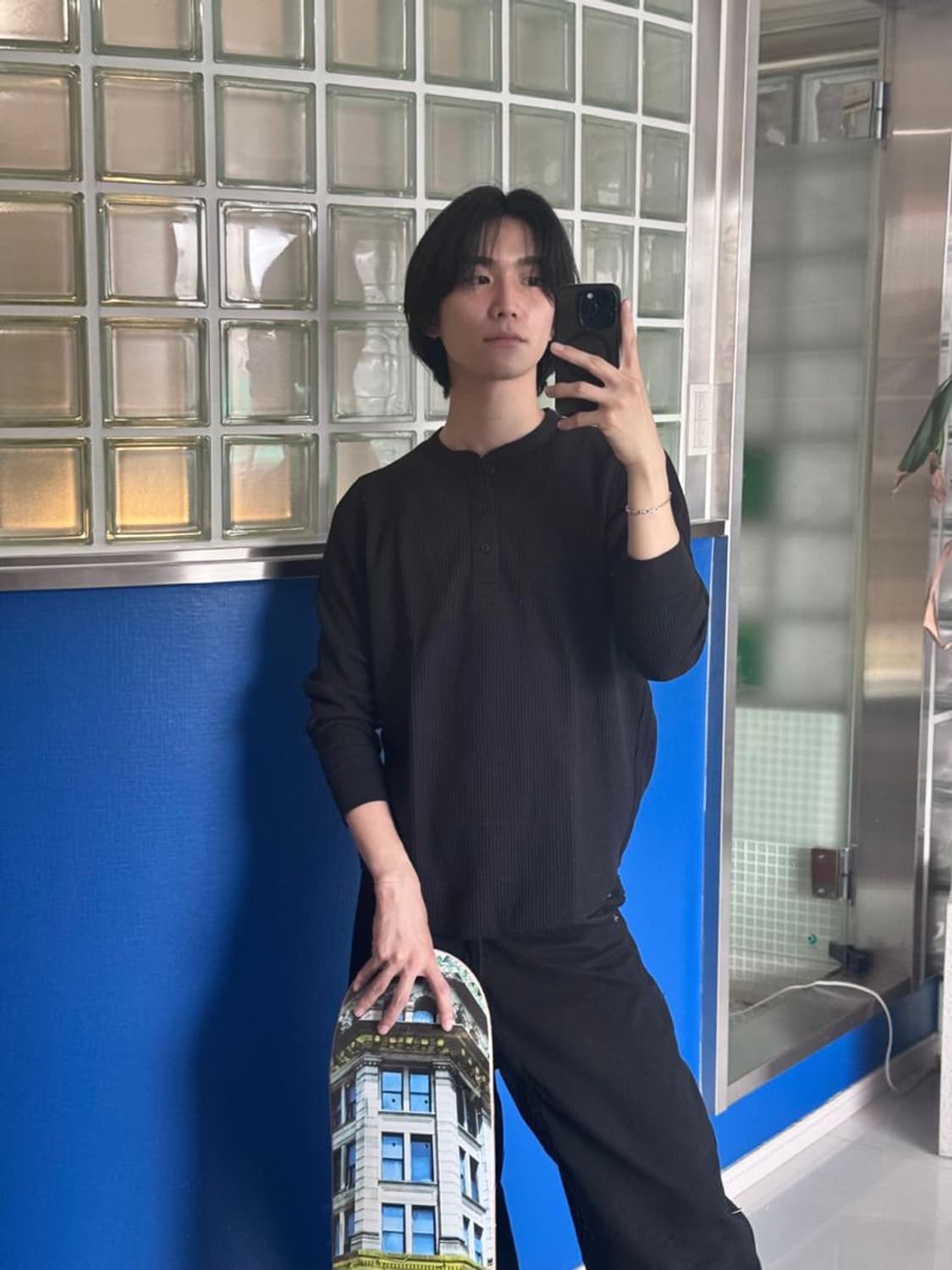 HENLEY NECK TEE 와플 헨리넥 티셔츠 상품이미지10