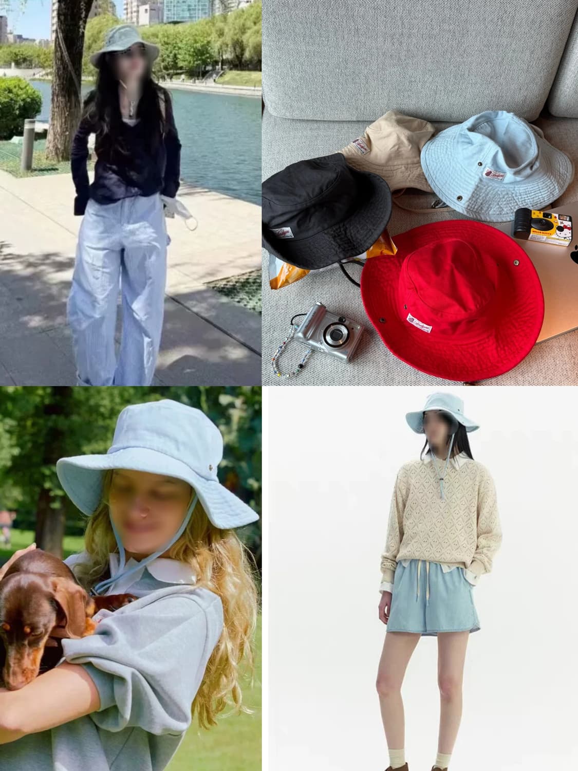 라이트블루 앤유 버킷햇 벙거지모자  상품이미지1