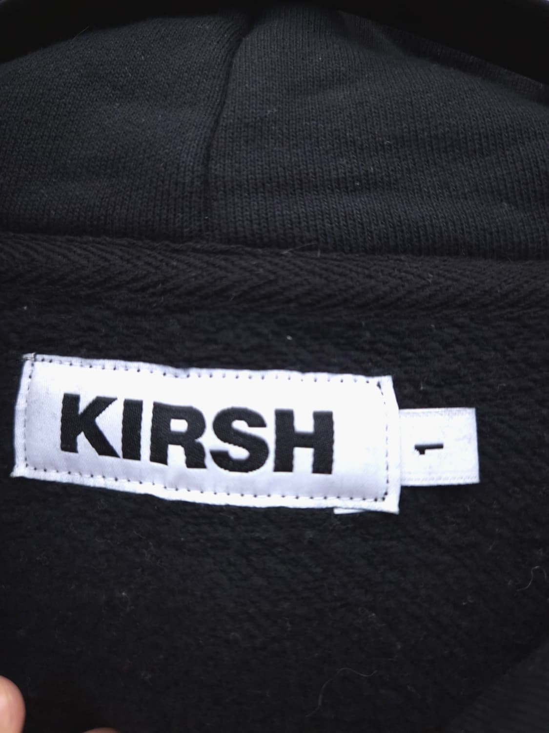 키르시 체리 로고 블랙 후드티 상품이미지2