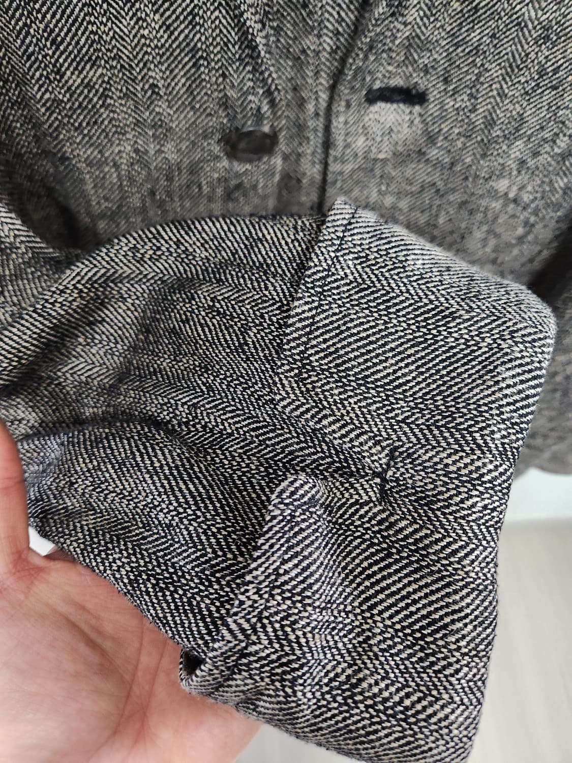 올드조 old joe 실크넵 헤링본 더스터 코트(샘플세일상품) 38 상품이미지3