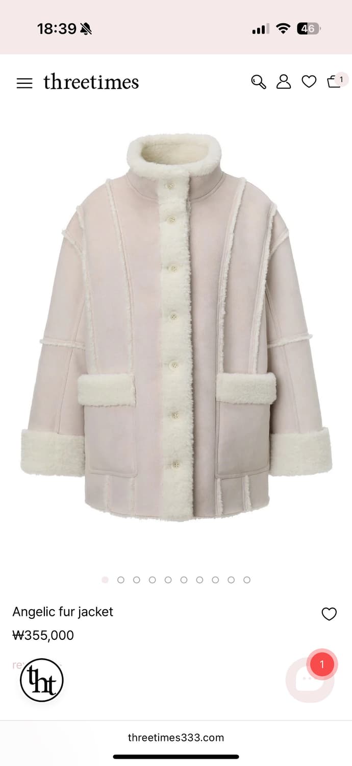 [새상품] 쓰리타임즈 퍼자켓 angelic fur jacket 상품이미지1