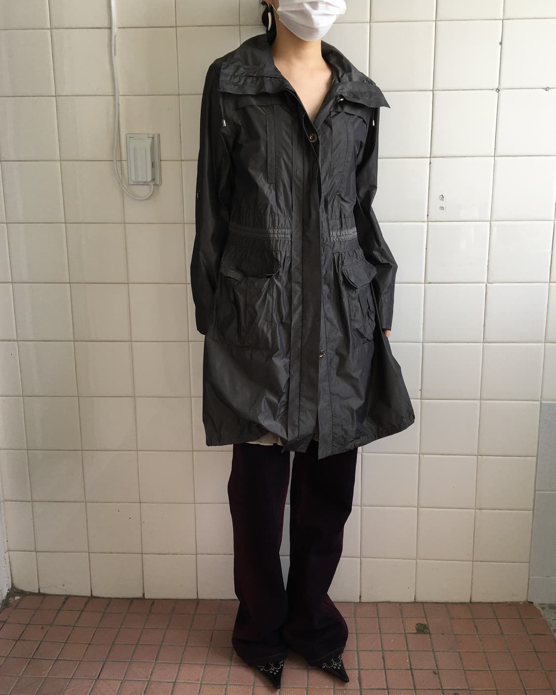Glossy long jacket 상품이미지1