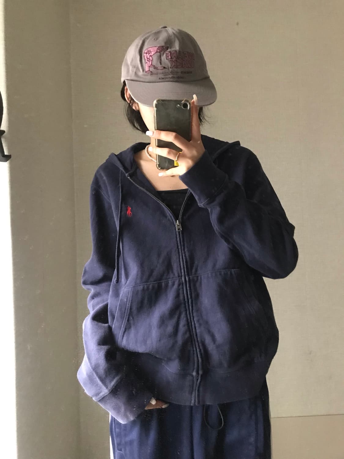폴로 네이비 후드집업 상품이미지2
