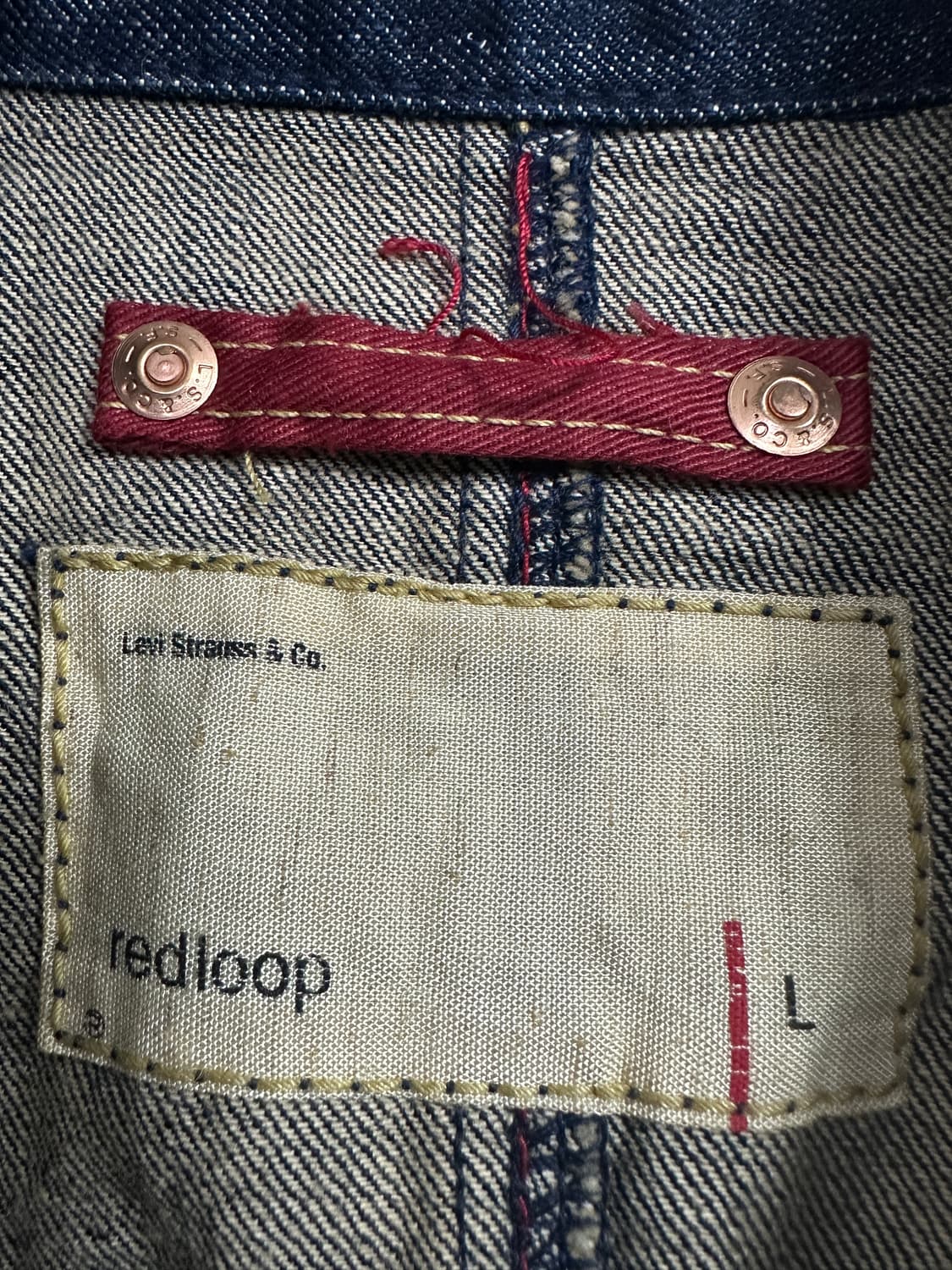 리바이스 00s 레드루프 데님 초어 자켓 상품이미지3