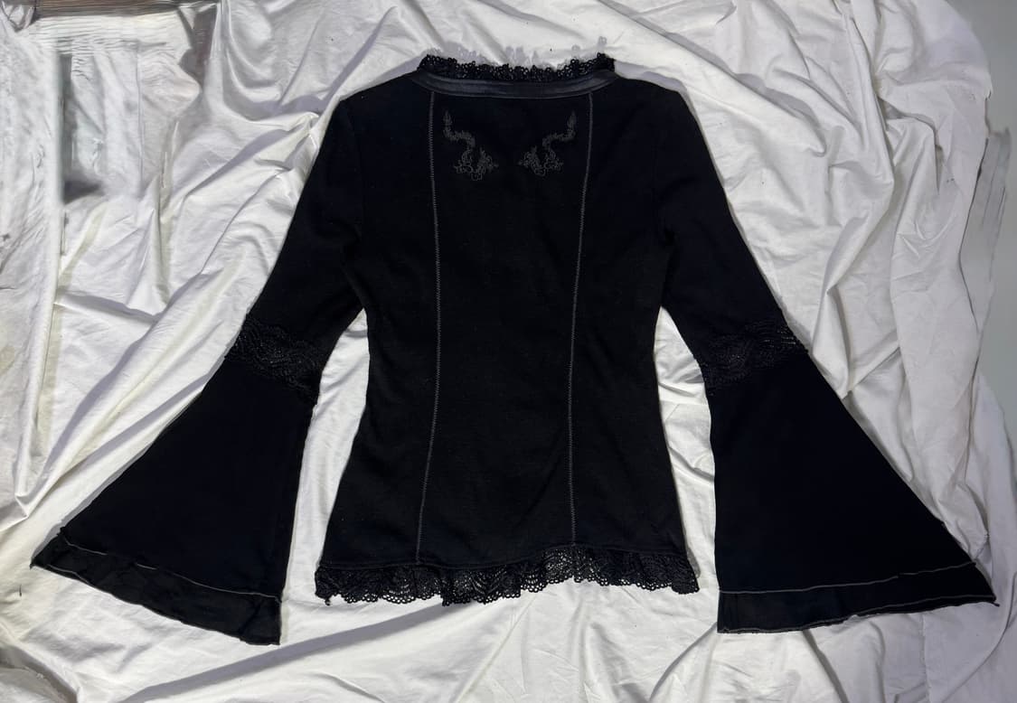 Ozz croce 레이스업 코르셋 니트 탑 y2k 고딕 오즈온 상품이미지5