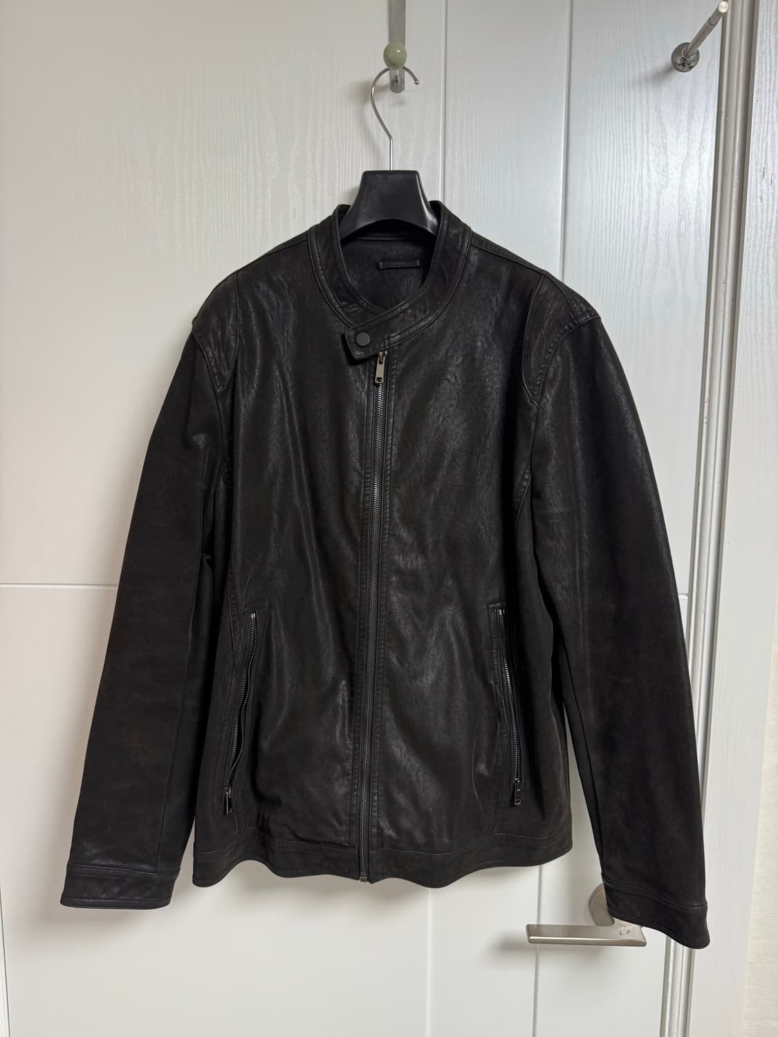 빠니깔레 블랙 누버 가죽자켓 상품이미지1