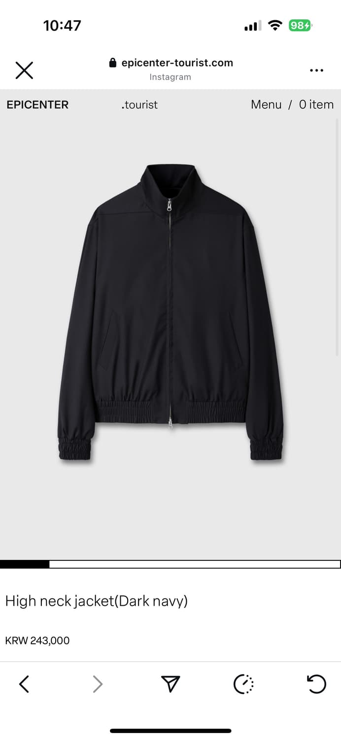 에피센터 투어리스트 하이넥 자켓 다크네이비 L 상품이미지1