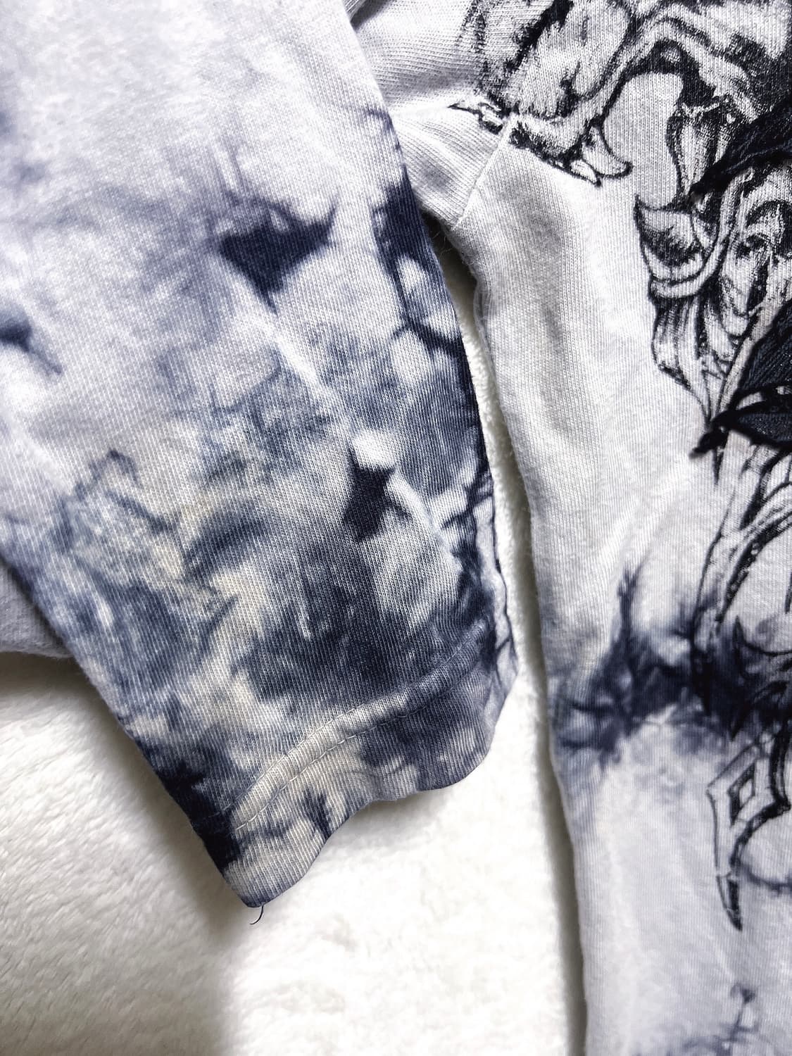 버커루 y2k 와투케 그런지 펑크 타이다이 3d 프린팅 롱슬리브 핀터 상품이미지9