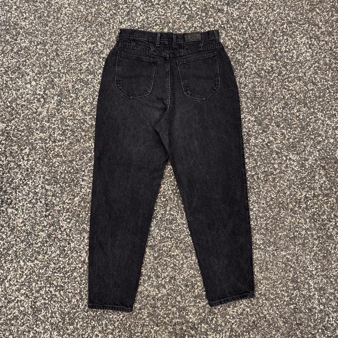 90s Lee 우먼스 하이웨이스트 테이퍼드 블랙진 made in USA  상품이미지5