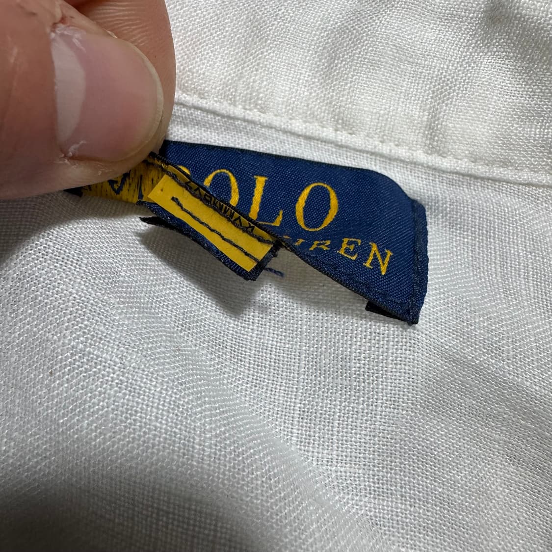 폴로 랄프로렌 여성 린넨 셔츠 화이트 반팔 셔츠 상품이미지5