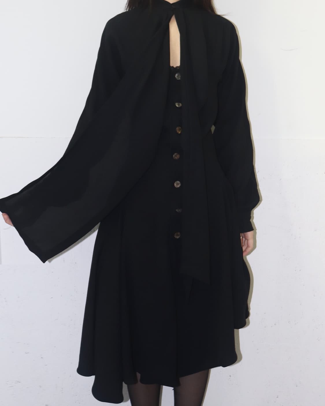 꼼데가르송 드레이프 타이 애시메트릭 드레스 상품이미지3