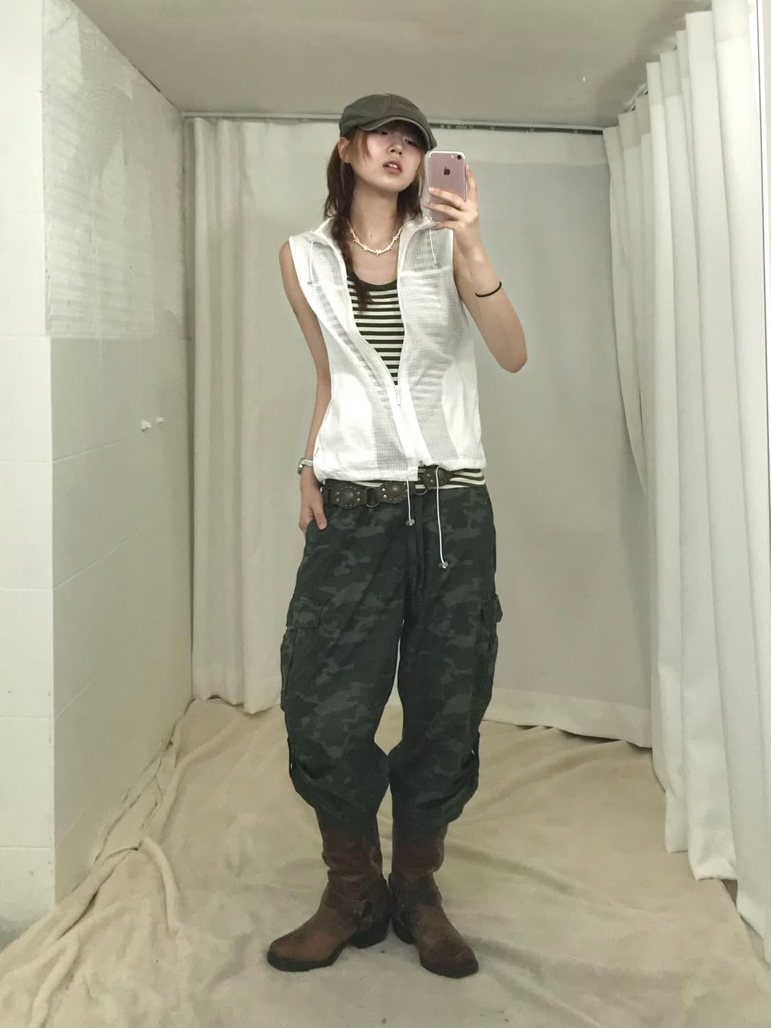 🐊 빈티지 카모 그린 데일리 스트릿 코디 세트 상품이미지1