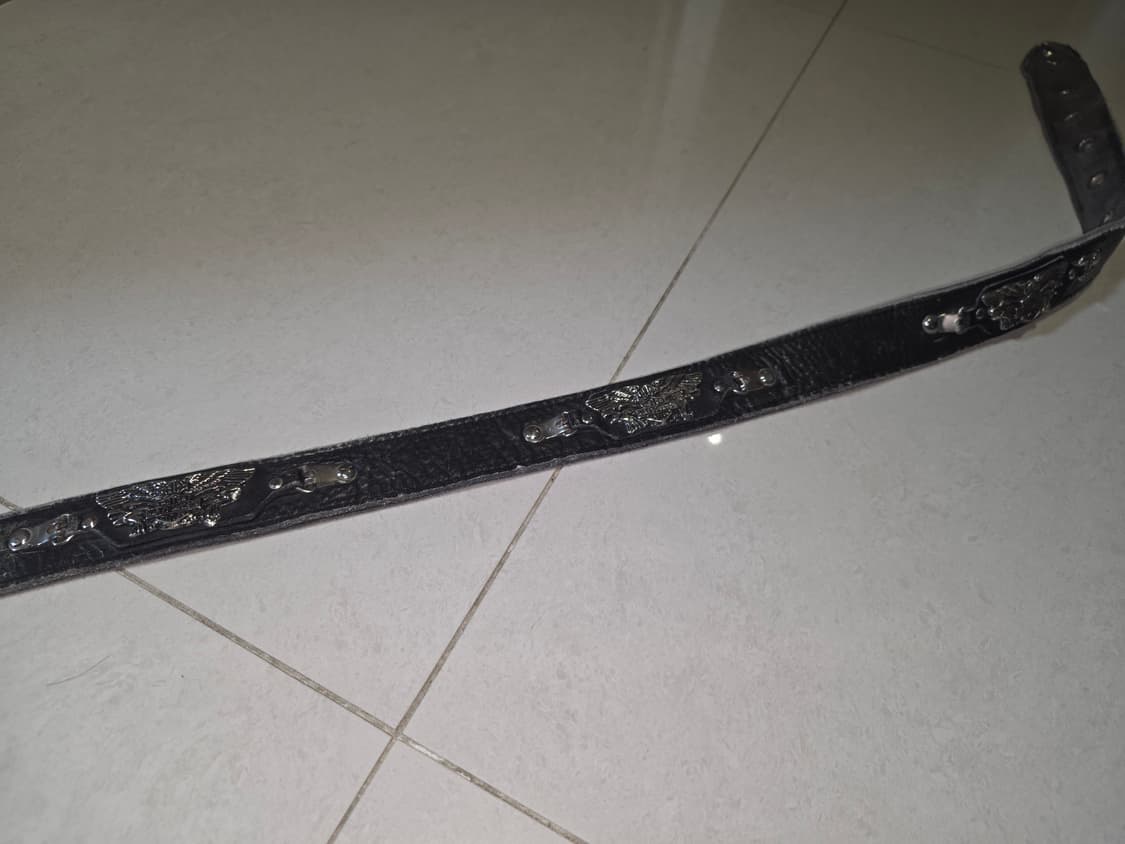 80s 빈티지 할리데이비슨 크롬 장식 erd 레더 벨트 90s usa 상품이미지4