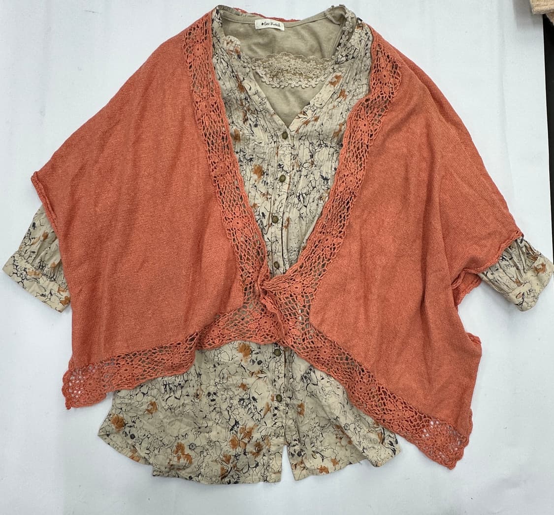 🍑하구미의 살구맛 에스닉 코디세트🍑 크로셰 원피스 레이어드 히피 상품이미지3