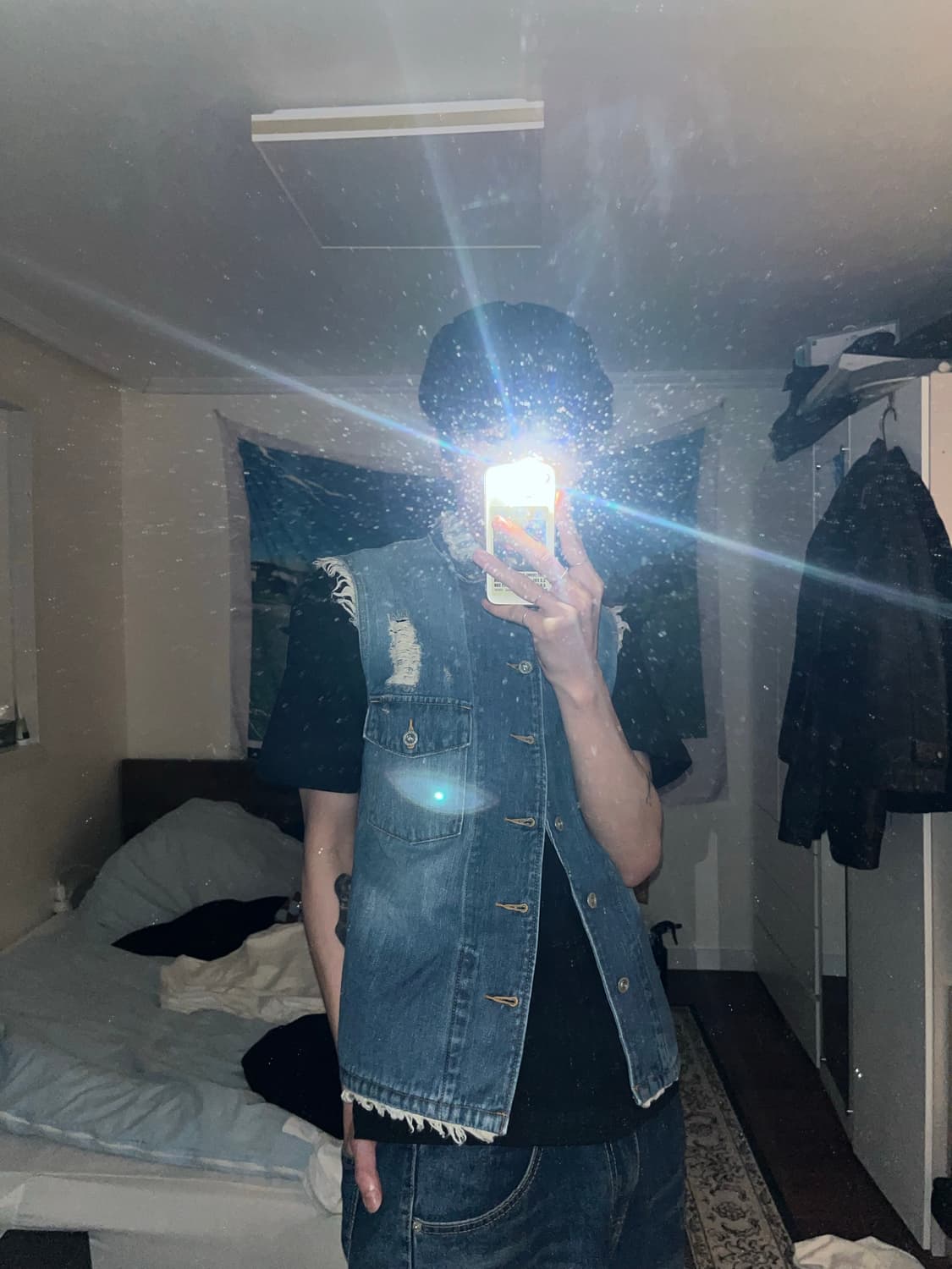 SLY 빈티지 데님 베스트 상품이미지1