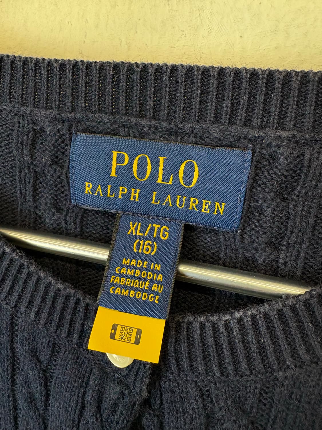 폴로랄프로렌 큐알 인증 걸즈 네이비 니트 가디 상품이미지7