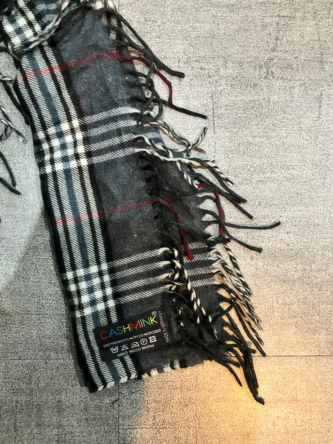 일본빈티지 버버리깔 올드스쿨아메카지 체크타탄 테슬머플러 상품이미지2