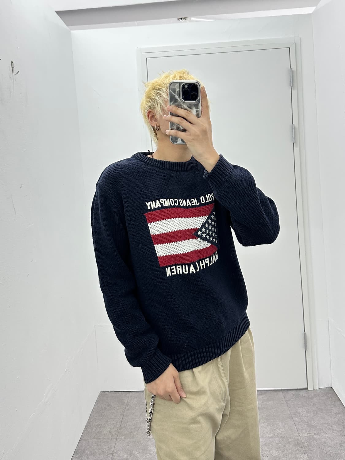 POLO jeans Ralph Lauren flag knit 상품이미지1