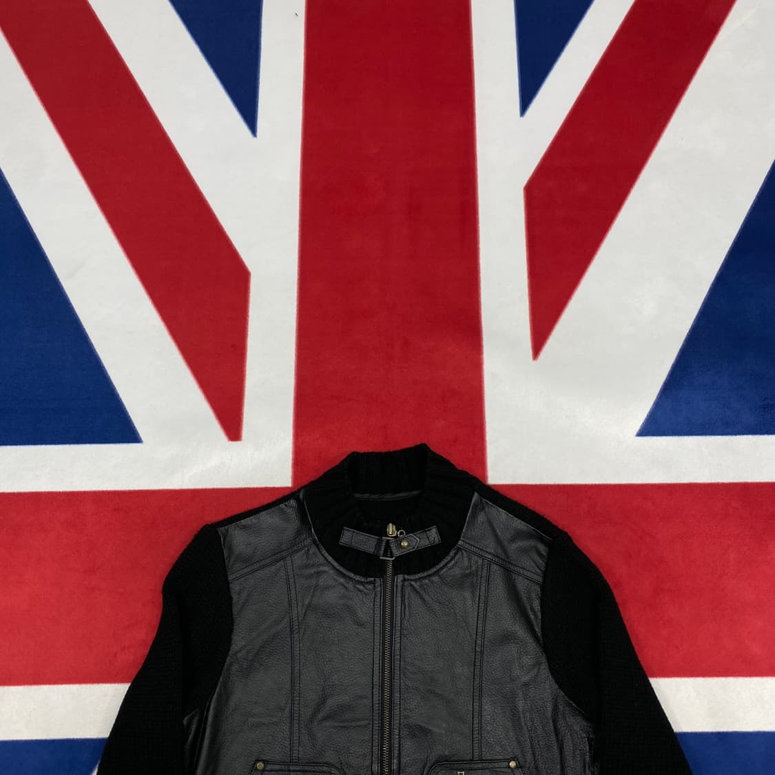 빈티지 양가죽 니트집업 여성66 상품이미지2