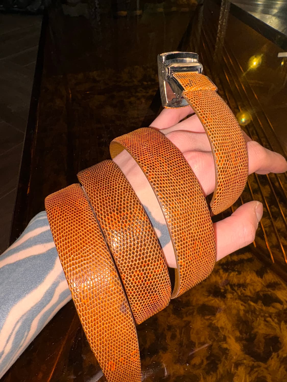 LINGLIZARD mizo brown belt 상품이미지1