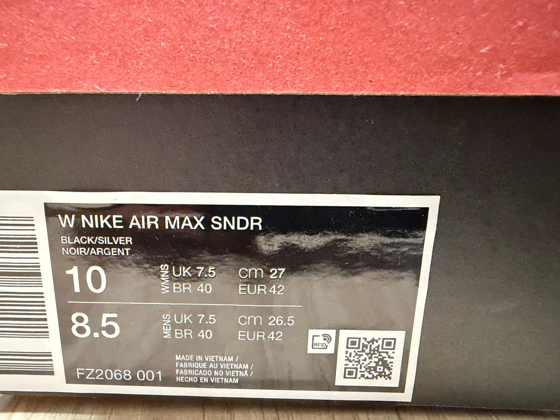 [265] Nike 나이키 에어맥스 SNDR 블랙앤실버 265 size 상품이미지5