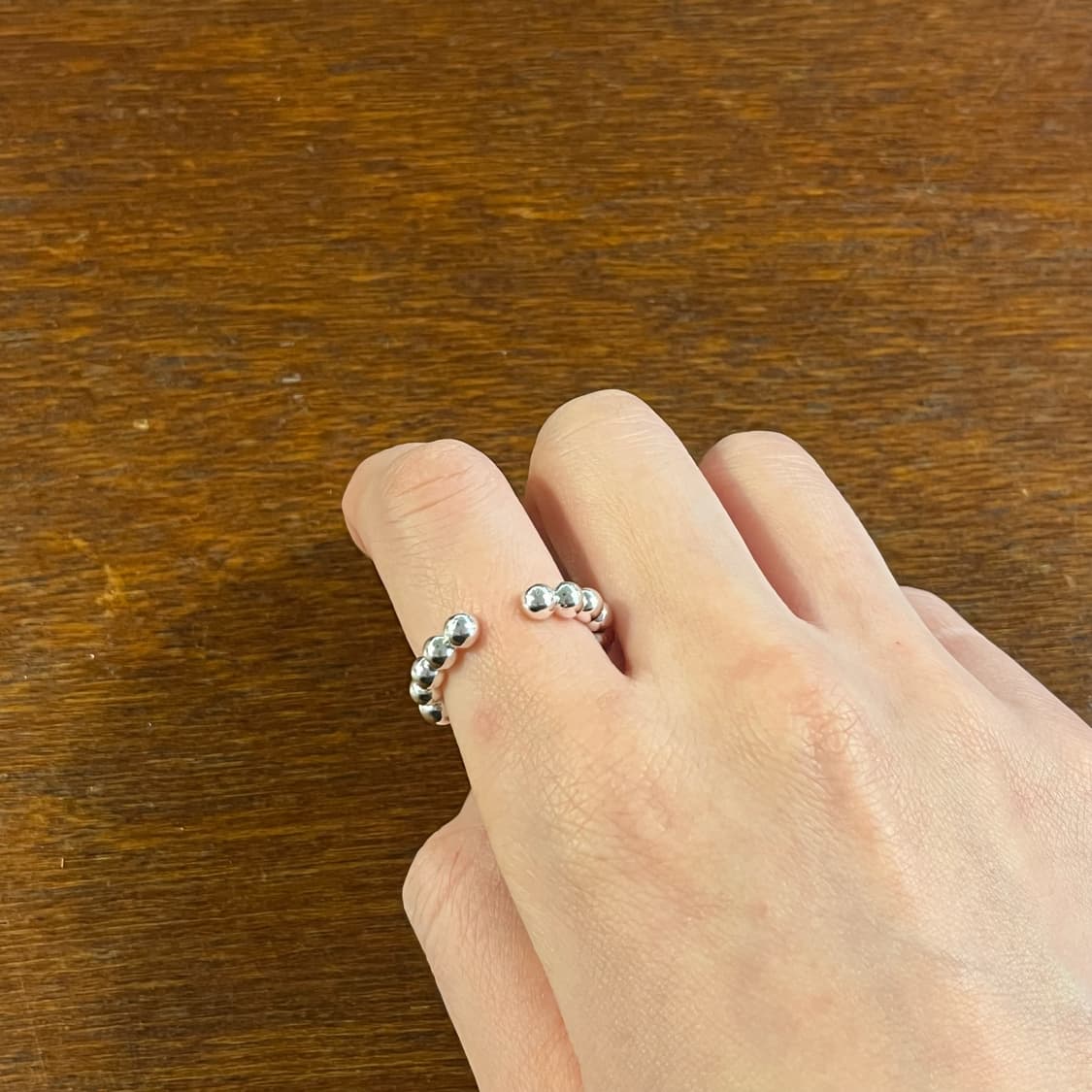 새상품 여성 신주 구슬 오픈링 반지 겸용 귀찌 상품이미지3