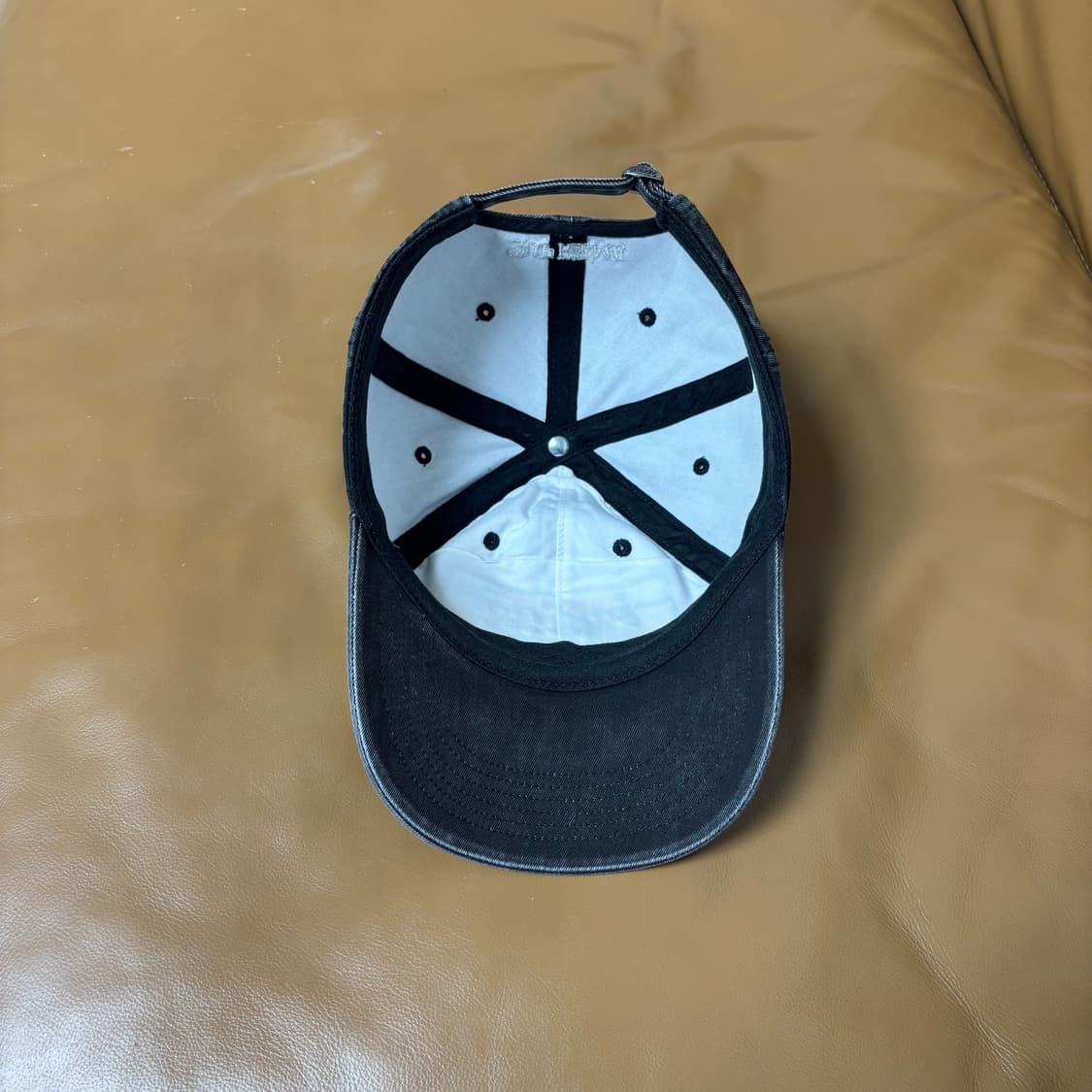 Supreme 슈프림 라이센스 워시드 블랙 6패널 볼캡 모자 Black 상품이미지6