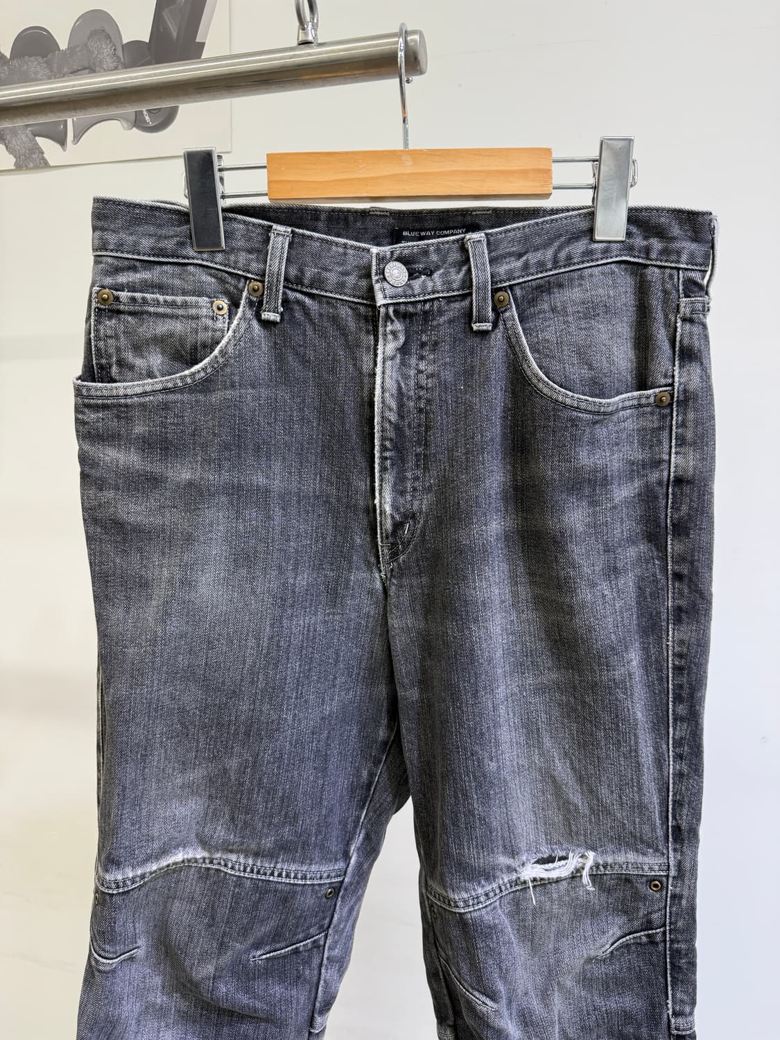 BLUE WAY COMPANY 흑청 데님 팬츠  상품이미지2