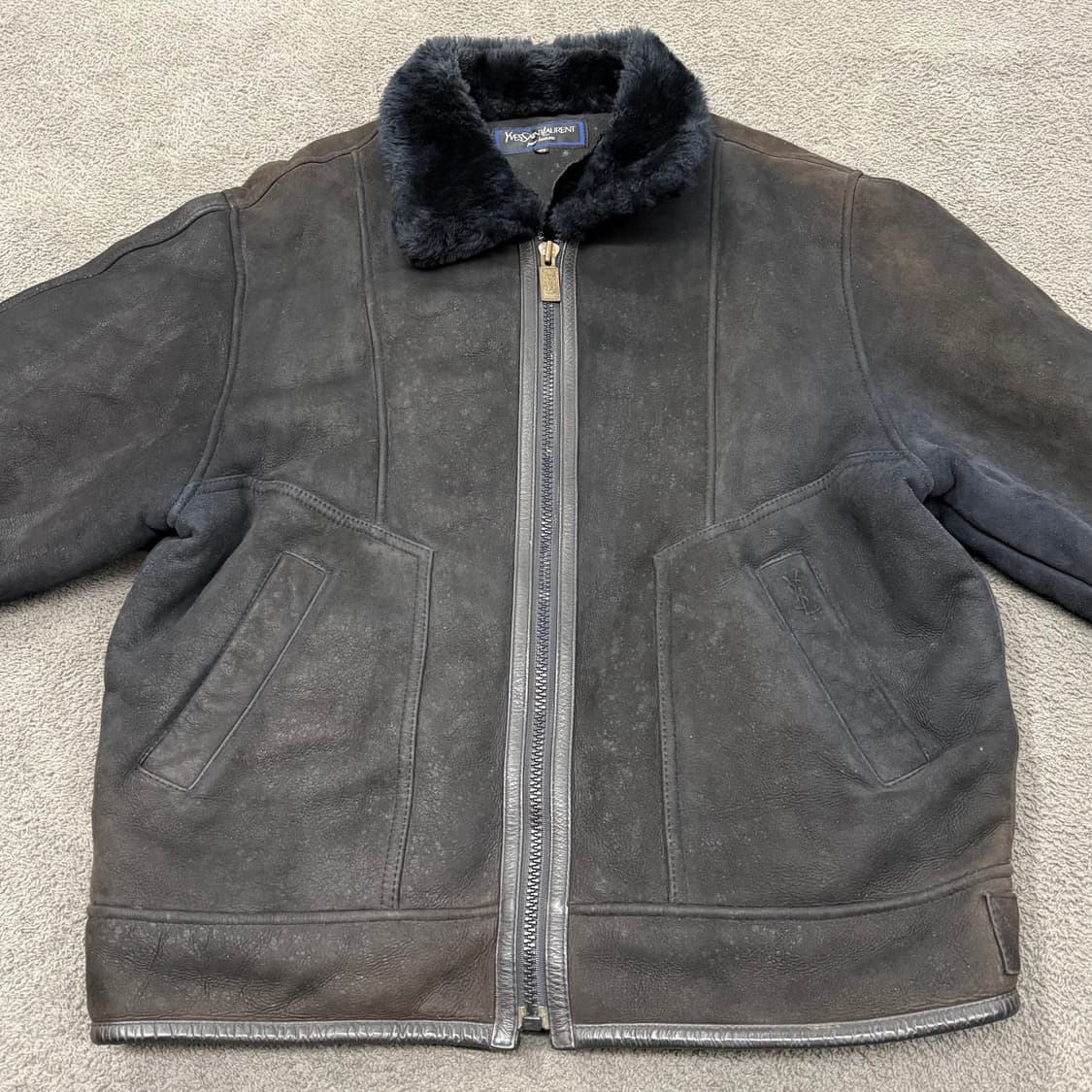 [정품/105] 입생로랑 레더 무스탕 자켓  상품이미지3