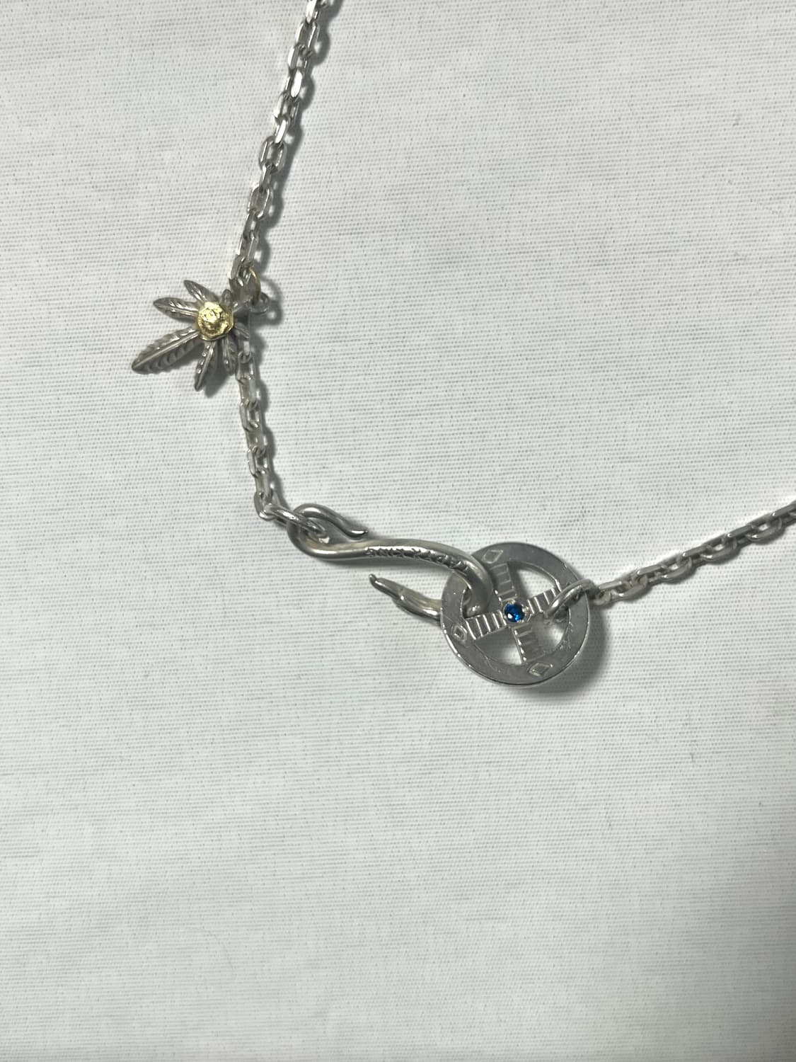 타디킹 블루스톤 50cm 체인+18k 간자 상품이미지1