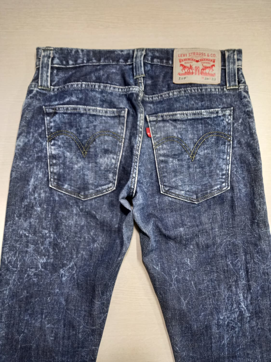 31 리바이스504 워싱 스판 슬림일자진 진청 31-481 상품이미지4