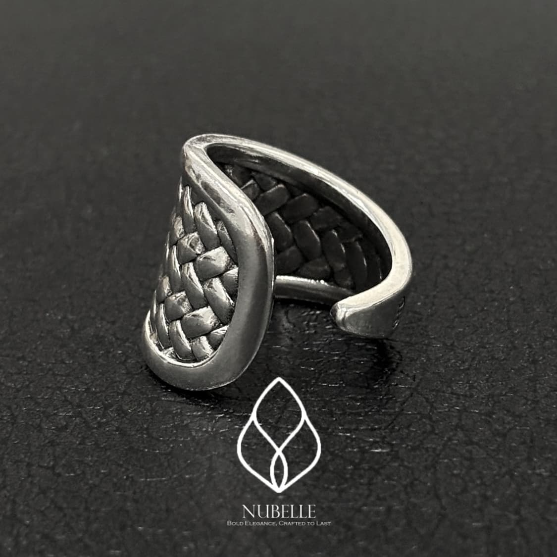 🌗 Weaving shield ring / 925실버 위빙 방패 반지 상품이미지1