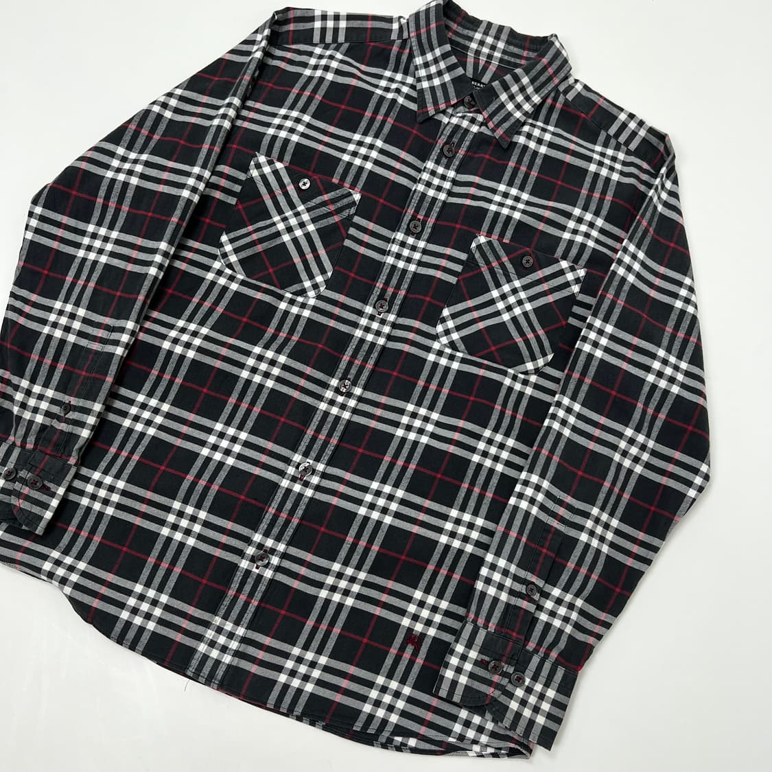 Burberry 버버리 하단 기마로고 체크 셔츠 상품이미지5