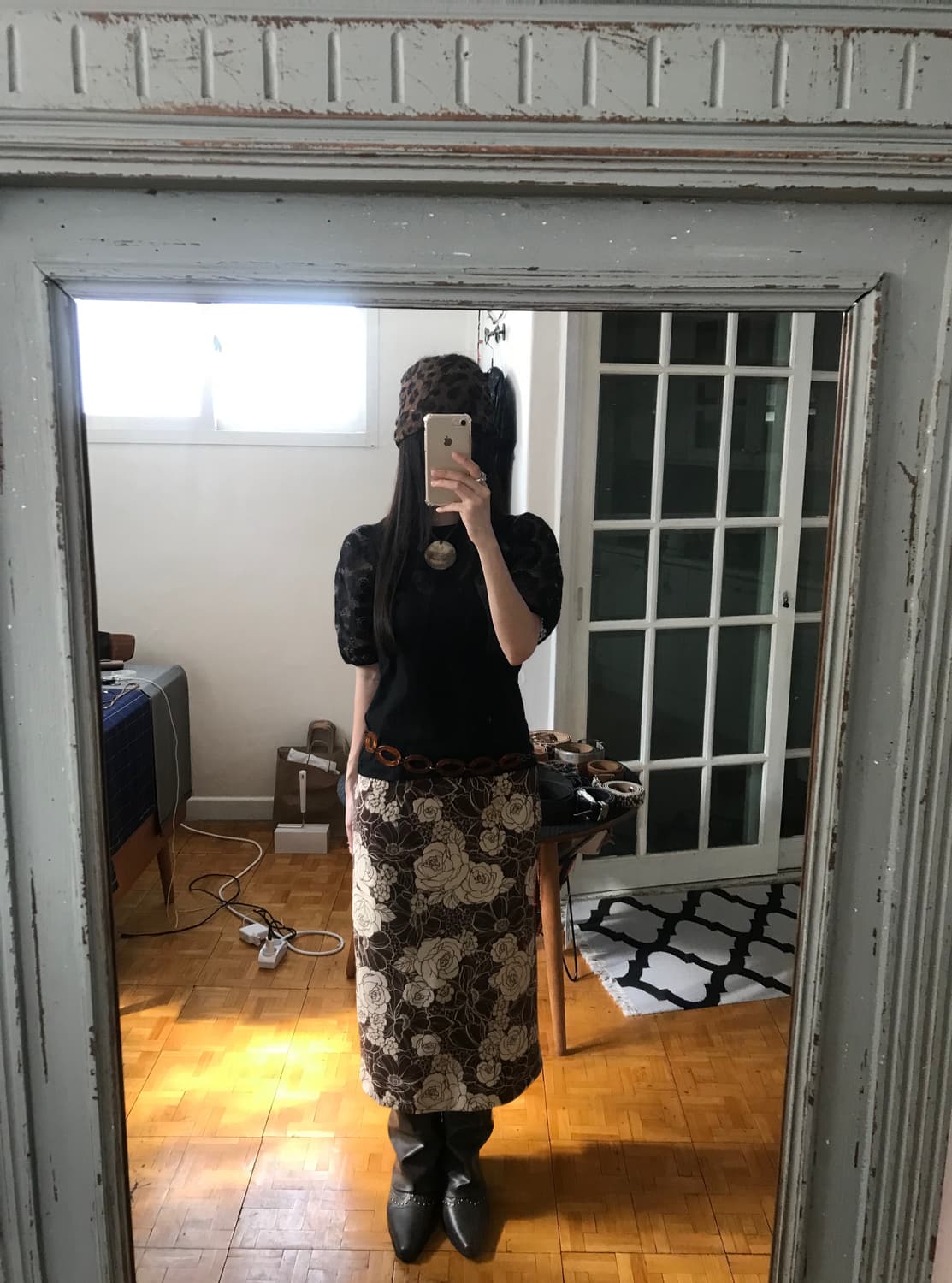 vintage pattern top 상품이미지3