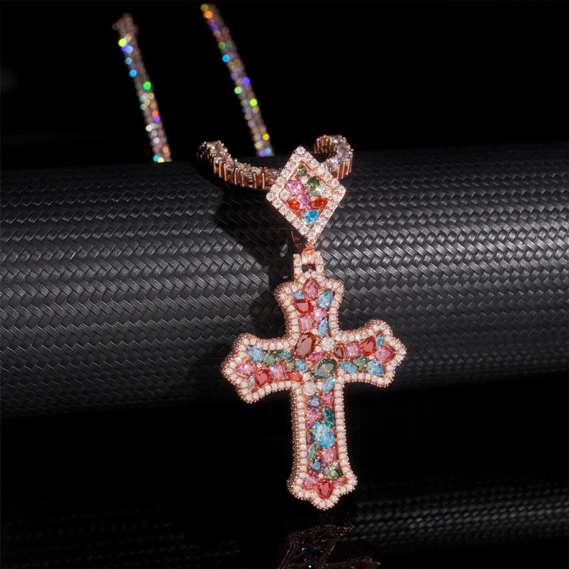 Oceanora 모아사나이트 크로스 펜던트 - 925 실버 상품이미지2