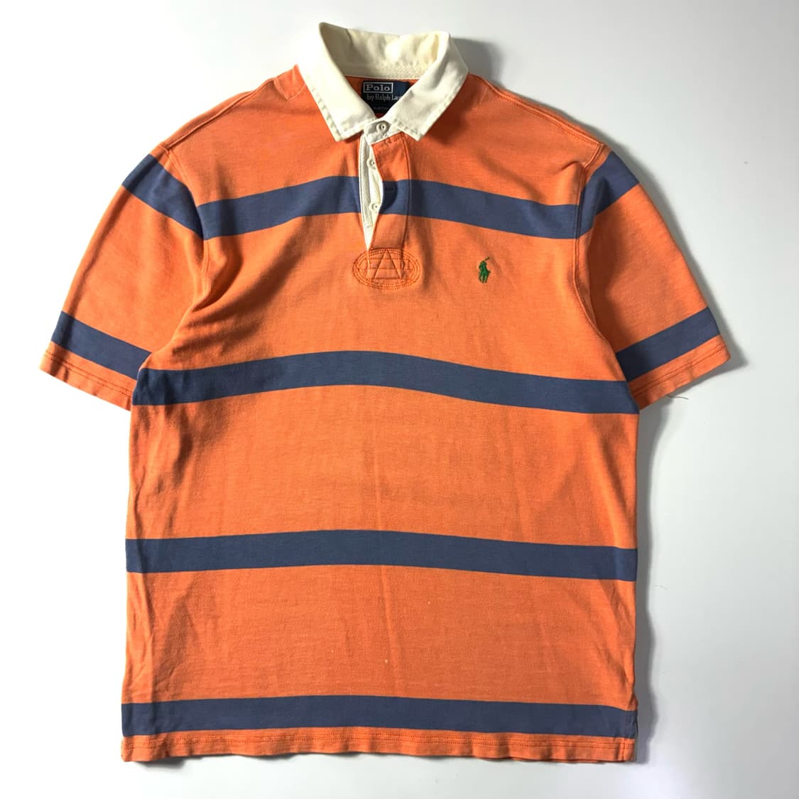 Polo  폴로 랄프로렌 자수 커튼 스트라이프 반팔 럭비티  상품이미지1