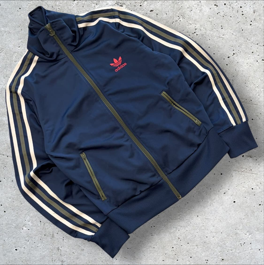 13s 아디다스 트리플로고 네이비 삼선 트랙탑 져지 D875 상품이미지1
