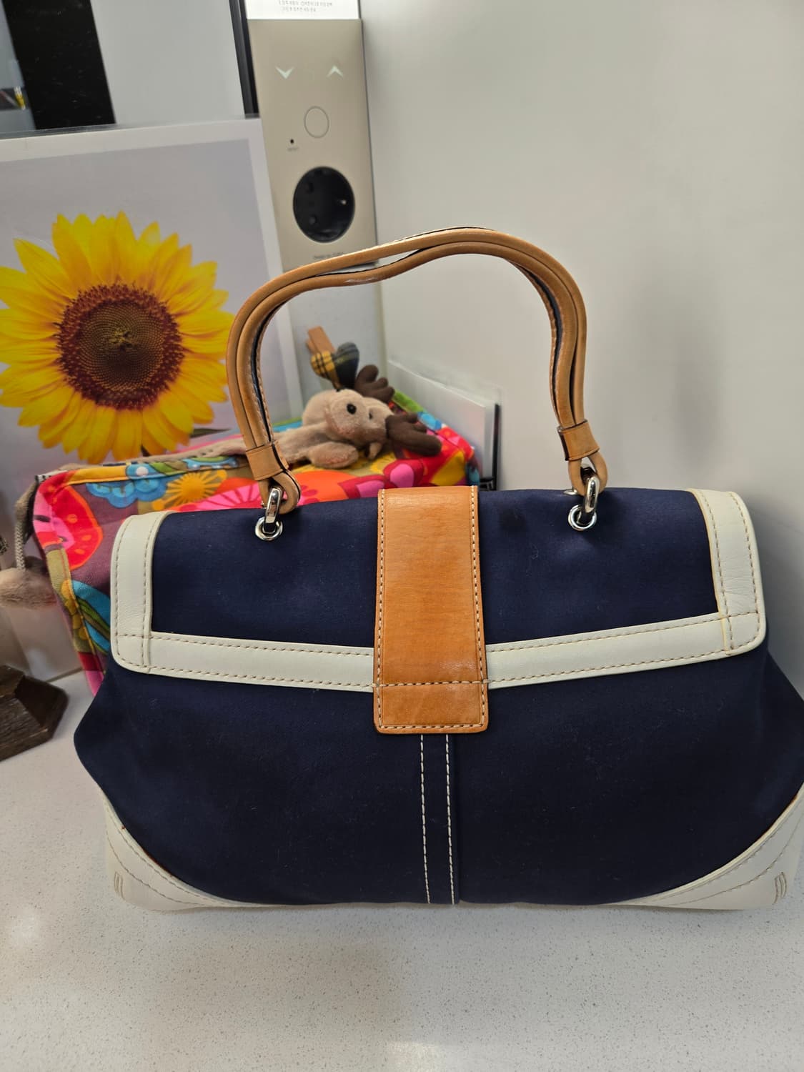 코치 소호 블루 시그니처 토트백 정품 상품이미지5