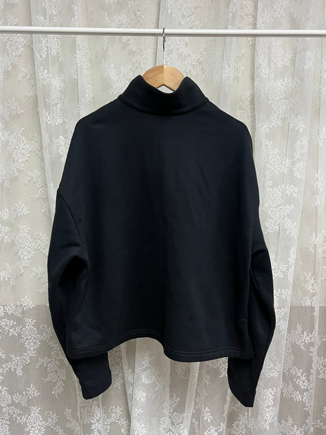 2XL) 아디다스 에센셜 우먼 플리스 하프집업 블랙 상품이미지2