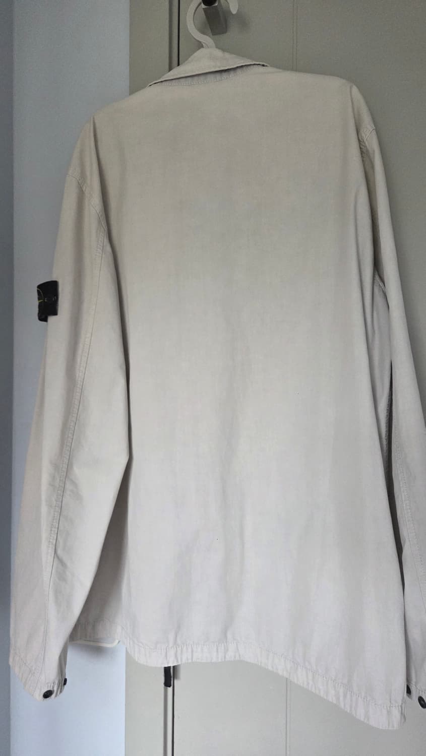 스톤아일랜드 브러쉬드 코튼 캔버스 올드이펙트 오버셔츠 라이트 그레이 상품이미지2