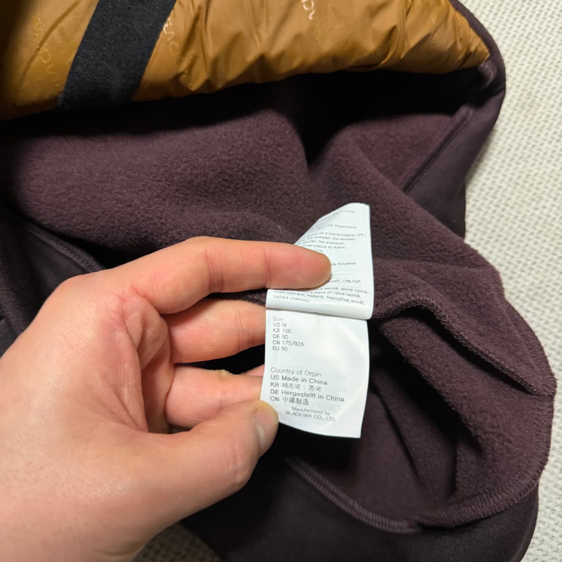 블랙야크 브라운 경량 후드 패딩 상품이미지5