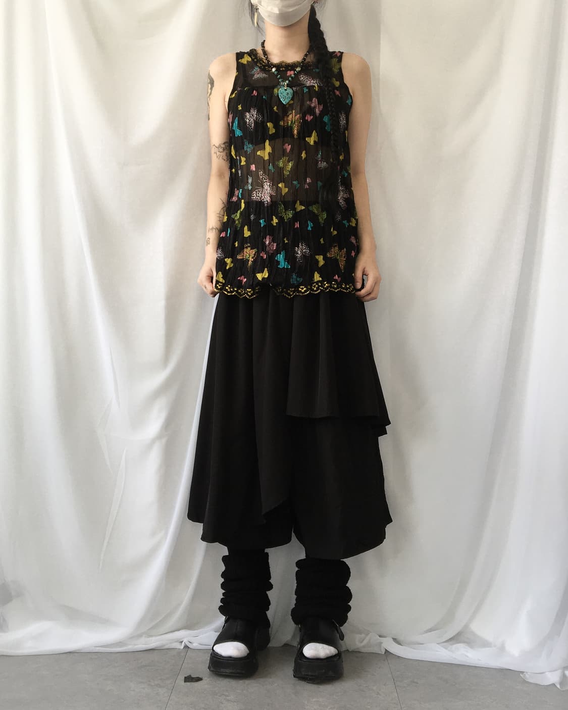 Butterfly pattern sleeveless 상품이미지1